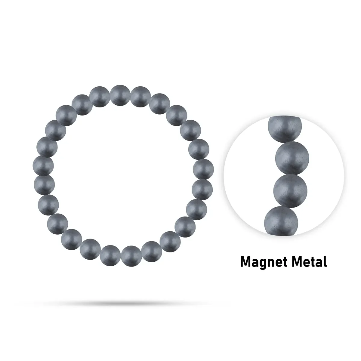 Magnet Metal Bracelet - 2.5 Inch Dia | Unisex Magnetic Bracelet / Metal Hand Band for Daily Wear - Image 2