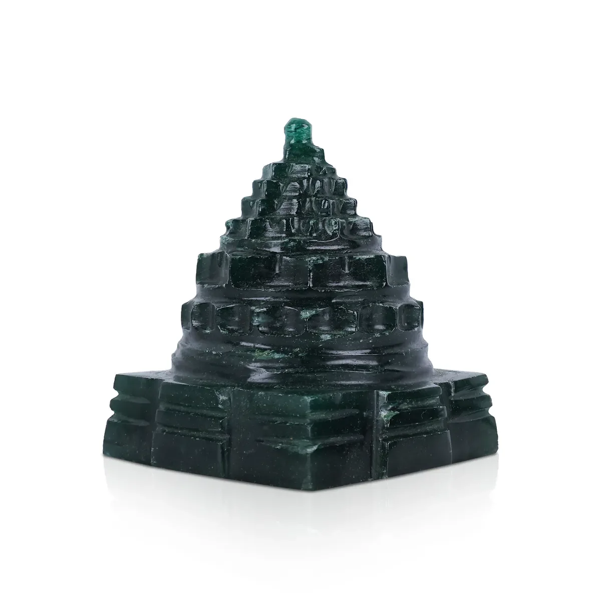 Maha Meru - 2.25 x 2 Inches | Jade Sri Yantra/ Sacred Mahameru Yantra for Pooja Rituals - Image 2