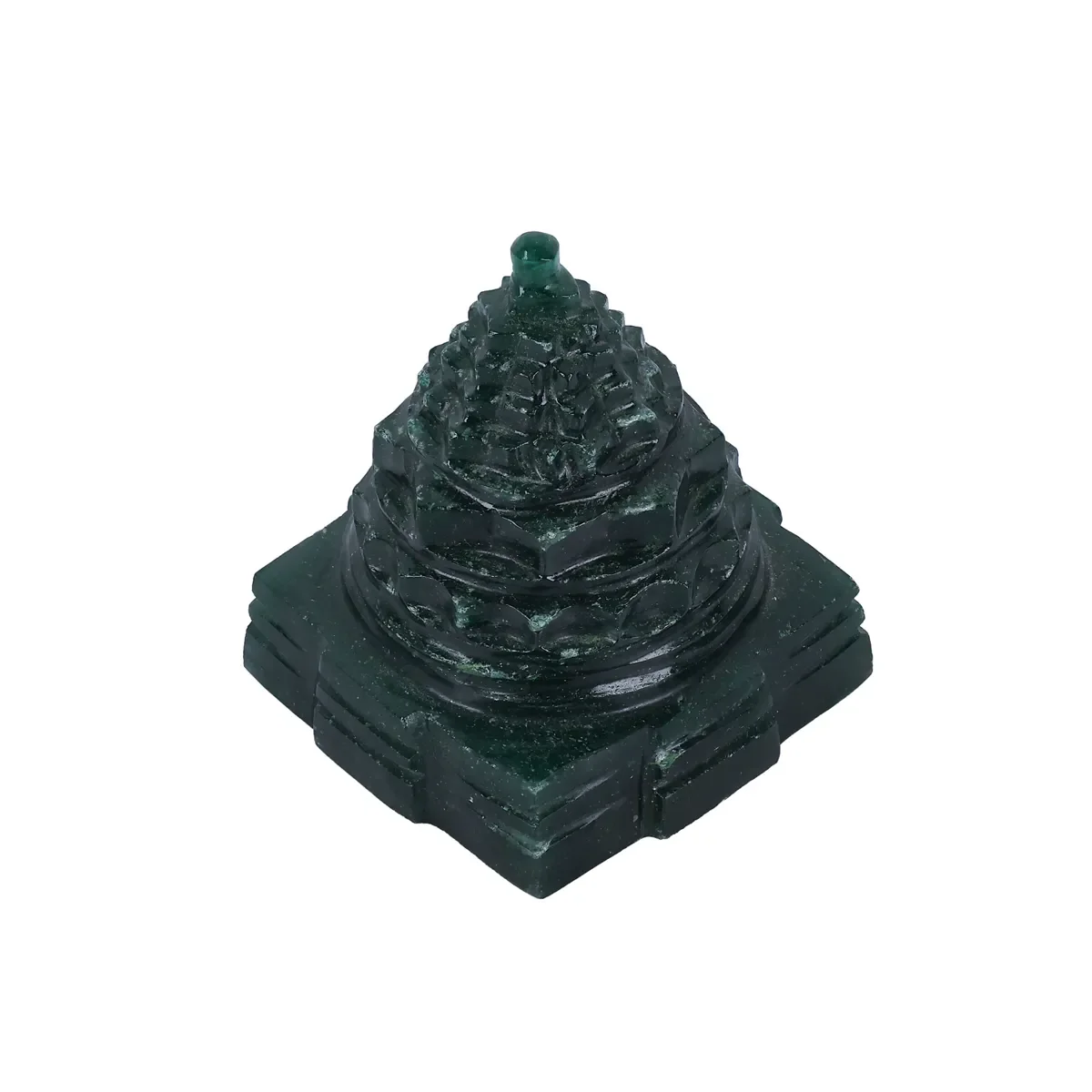 Maha Meru - 2.25 x 2 Inches | Jade Sri Yantra/ Sacred Mahameru Yantra for Pooja Rituals - Image 3