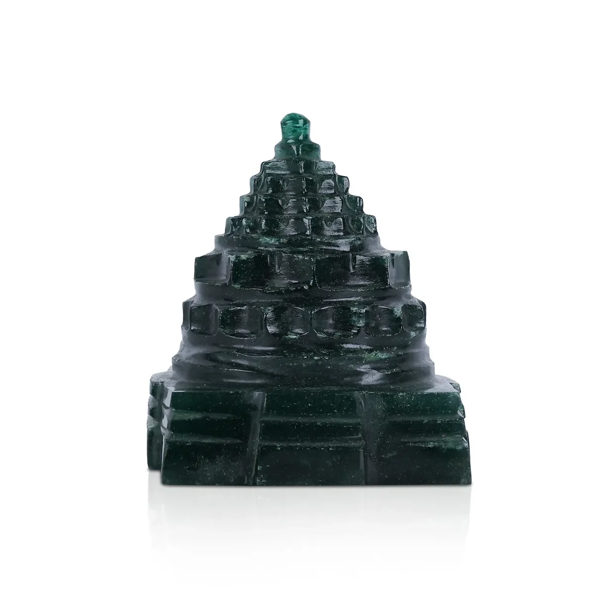 Maha Meru - 2.5 x 2.75 Inches | Jade Sri Yantra/ Mahameru Yantra/ Sacred Shri Yantra for Pooja - Image 3