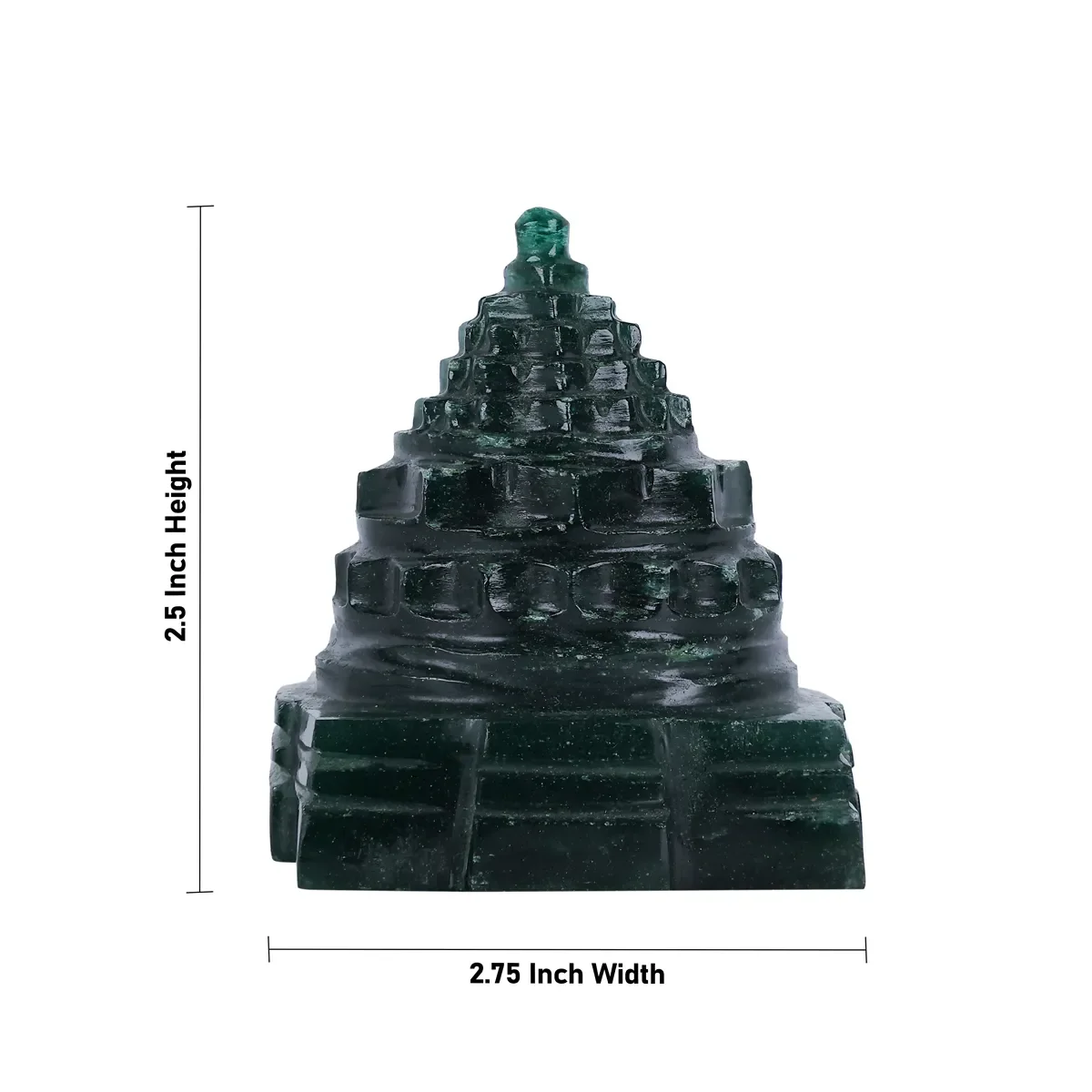 Maha Meru - 2.5 x 2.75 Inches | Jade Sri Yantra/ Mahameru Yantra/ Sacred Shri Yantra for Pooja - Image 4