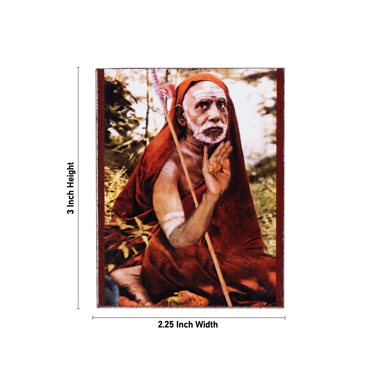 Maha Periyava Fridge Magnet - 3 X 2.25 Inches | Adi Shankarar Photo Magnet/ Picture Magnet For Car And Gifting