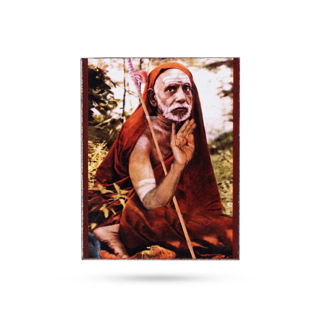 Maha Periyava Fridge Magnet - 3 X 2.25 Inches | Adi Shankarar Photo Magnet/ Picture Magnet For Car And Gifting - Image 2