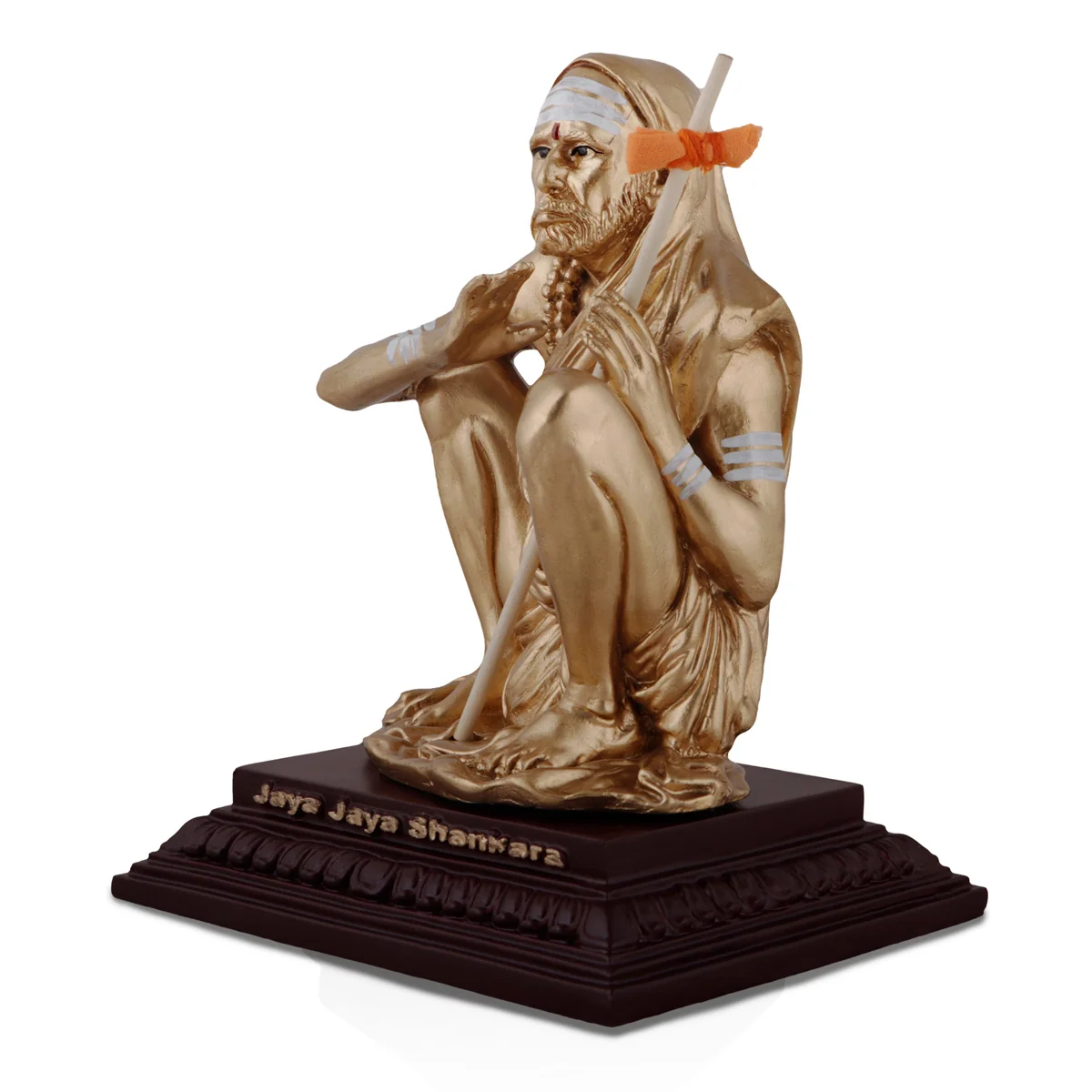 Maha Periyava Idol - 7.5 Inches | Shankaracharya Statue/ Marble Dust Statue for Home Decor - Image 4