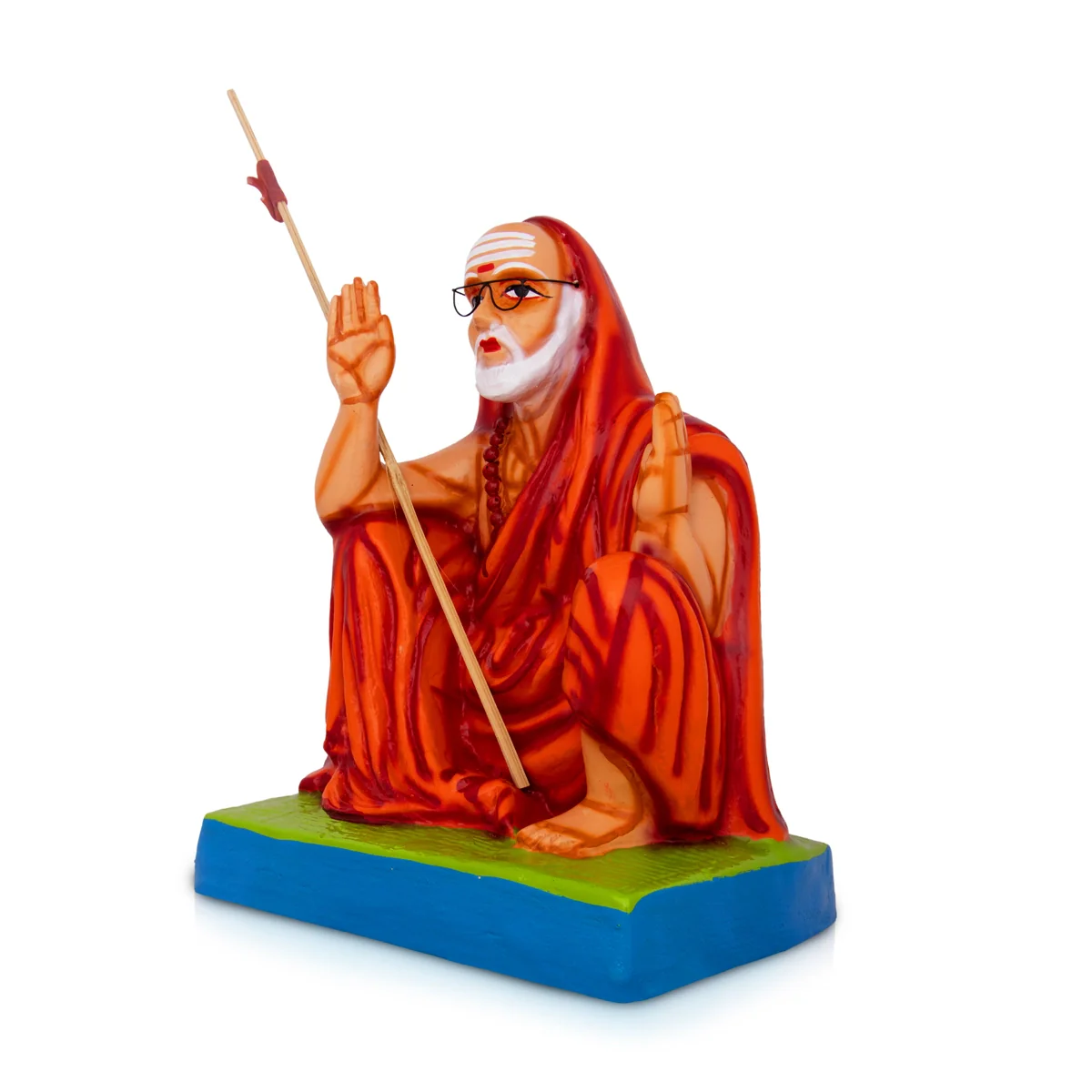 Maha Periyava Paper Mache Golu Bommai - 22 x 12 Inches | Giri Golu Doll/ Navaratri Golu Bomma/Gombe/Bommai - Image 2