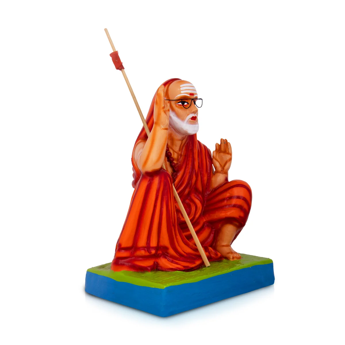 Maha Periyava Paper Mache Golu Bommai - 22 x 12 Inches | Giri Golu Doll/ Navaratri Golu Bomma/Gombe/Bommai - Image 3