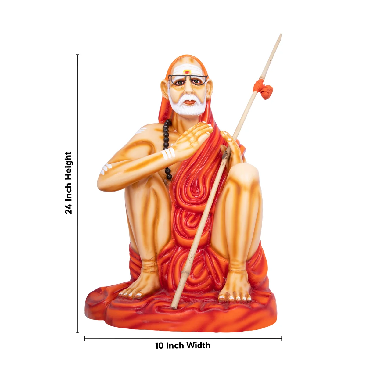 Maha Periyava Paper Mache Golu Bommai - 24 x 10 Inches | Giri Golu Doll/ Navaratri Golu Bomma/Gombe/Bommai - Image 2