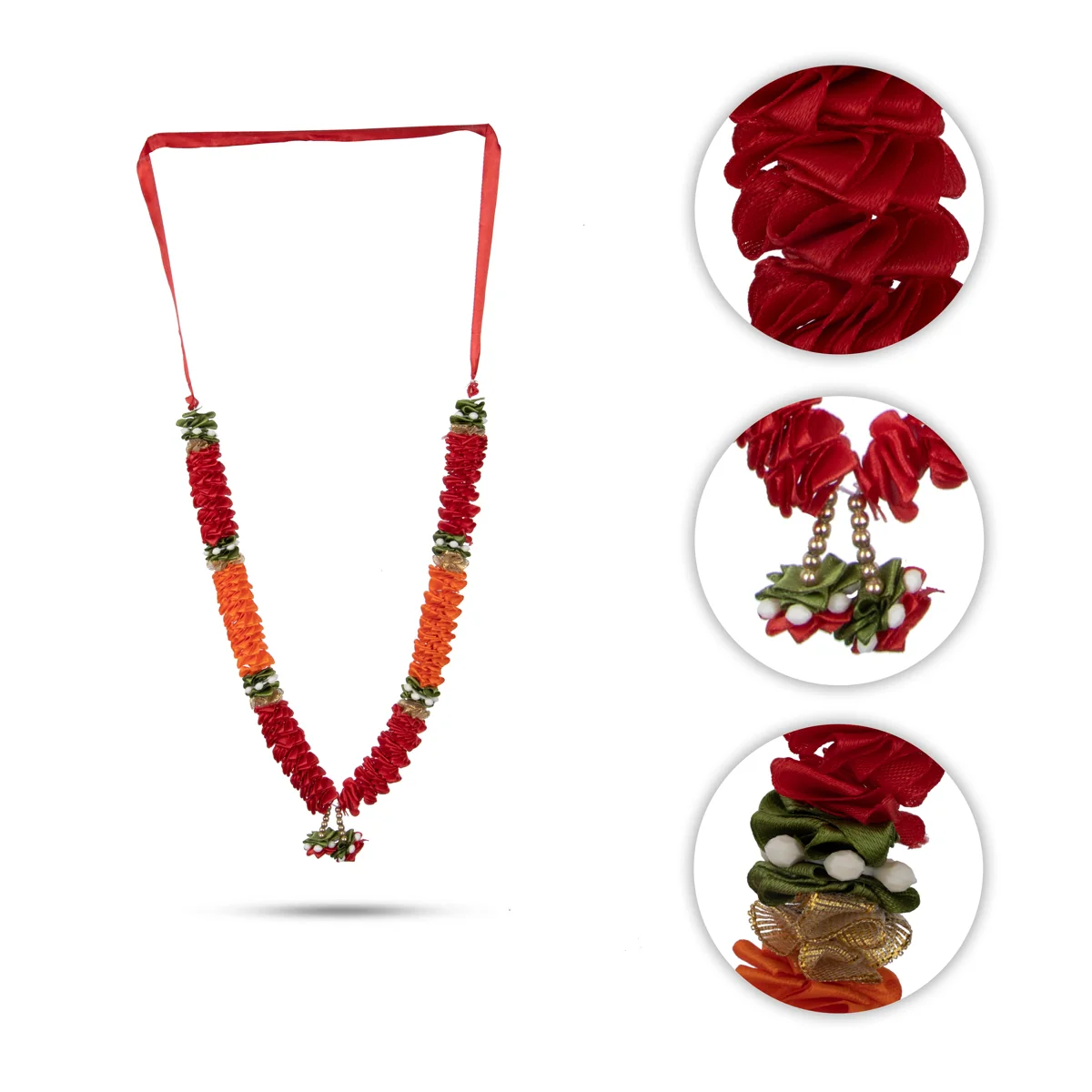 Mala - 15 Inches | Satin Artificial Flower/ Garland for Photo Frame - Image 4