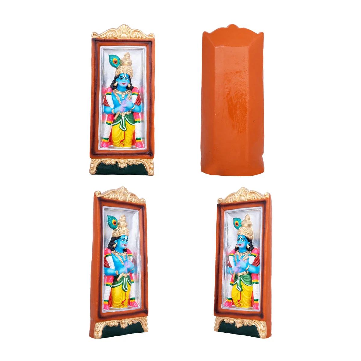 Malai Soodi Kodutha Andal Clay Golu Bommai Set - 11 x 4.5 Inches | Giri Golu Doll/ Navaratri Golu Bomma/Gombe/Bommai - Image 2