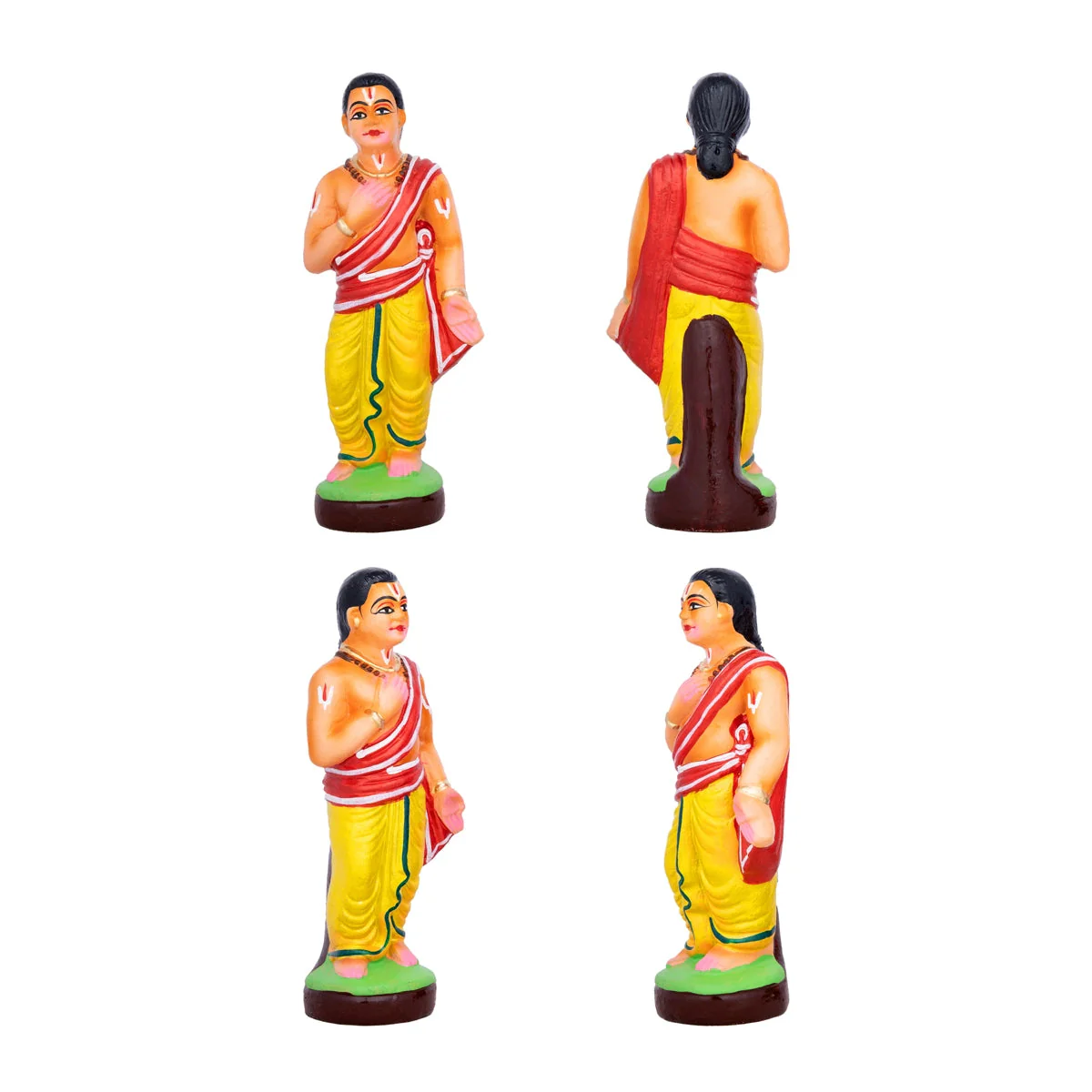 Malai Soodi Kodutha Andal Clay Golu Bommai Set - 11 x 4.5 Inches | Giri Golu Doll/ Navaratri Golu Bomma/Gombe/Bommai - Image 5