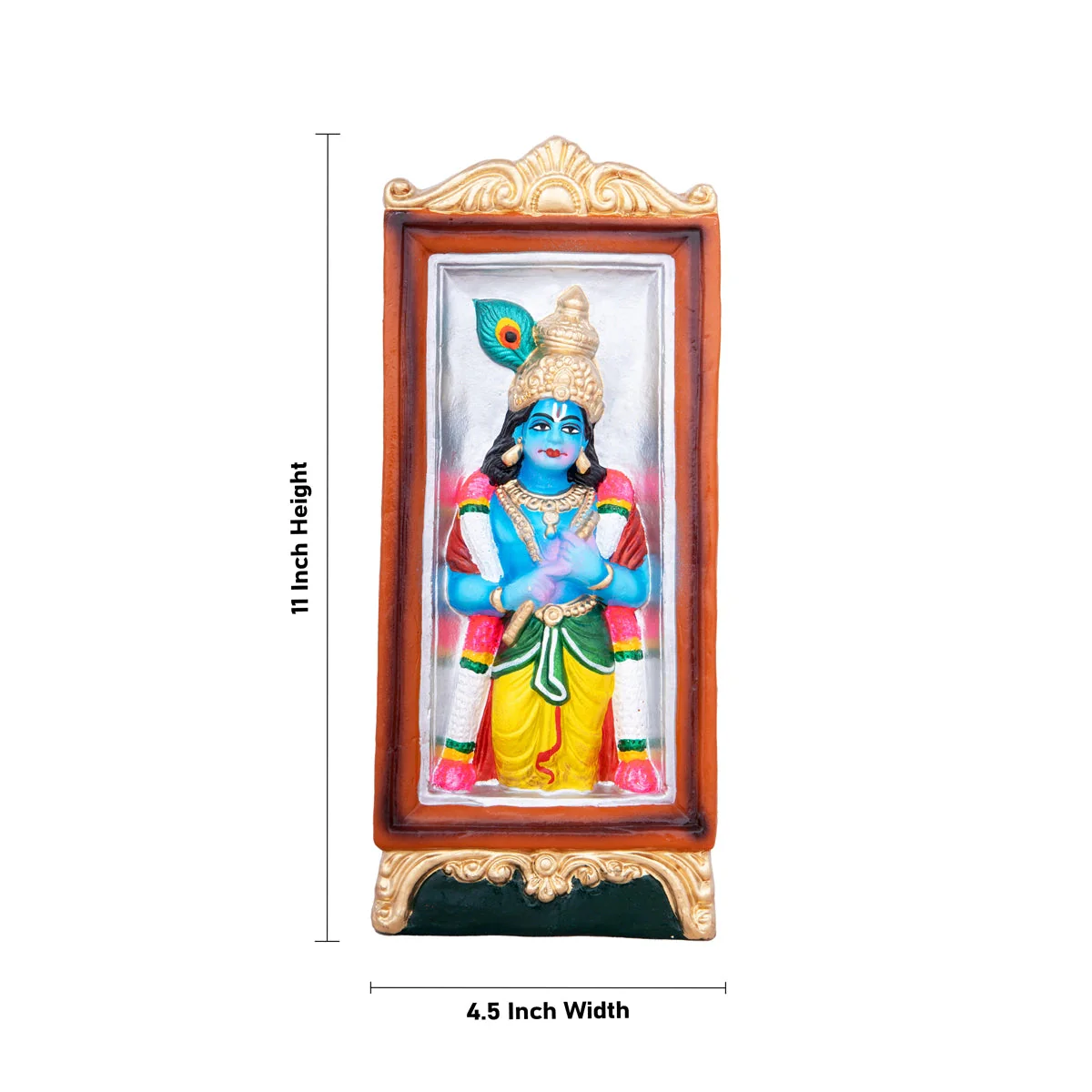 Malai Soodi Kodutha Andal Clay Golu Bommai Set - 11 x 4.5 Inches | Giri Golu Doll/ Navaratri Golu Bomma/Gombe/Bommai - Image 6