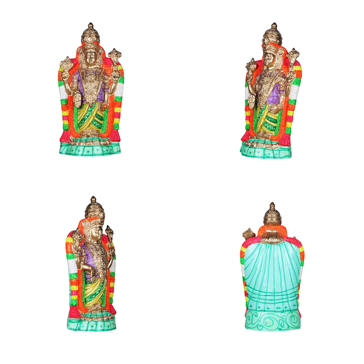 Malayappaswamy Sridevi Bhudevi Paper Mache Golu Bommai - 24 Inches | Giri Golu Doll/ Navaratri Golu Bomma/Gombe/Bommai - Image 2