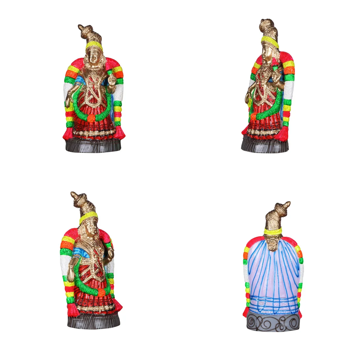 Malayappaswamy Sridevi Bhudevi Paper Mache Golu Bommai - 24 Inches | Giri Golu Doll/ Navaratri Golu Bomma/Gombe/Bommai - Image 4