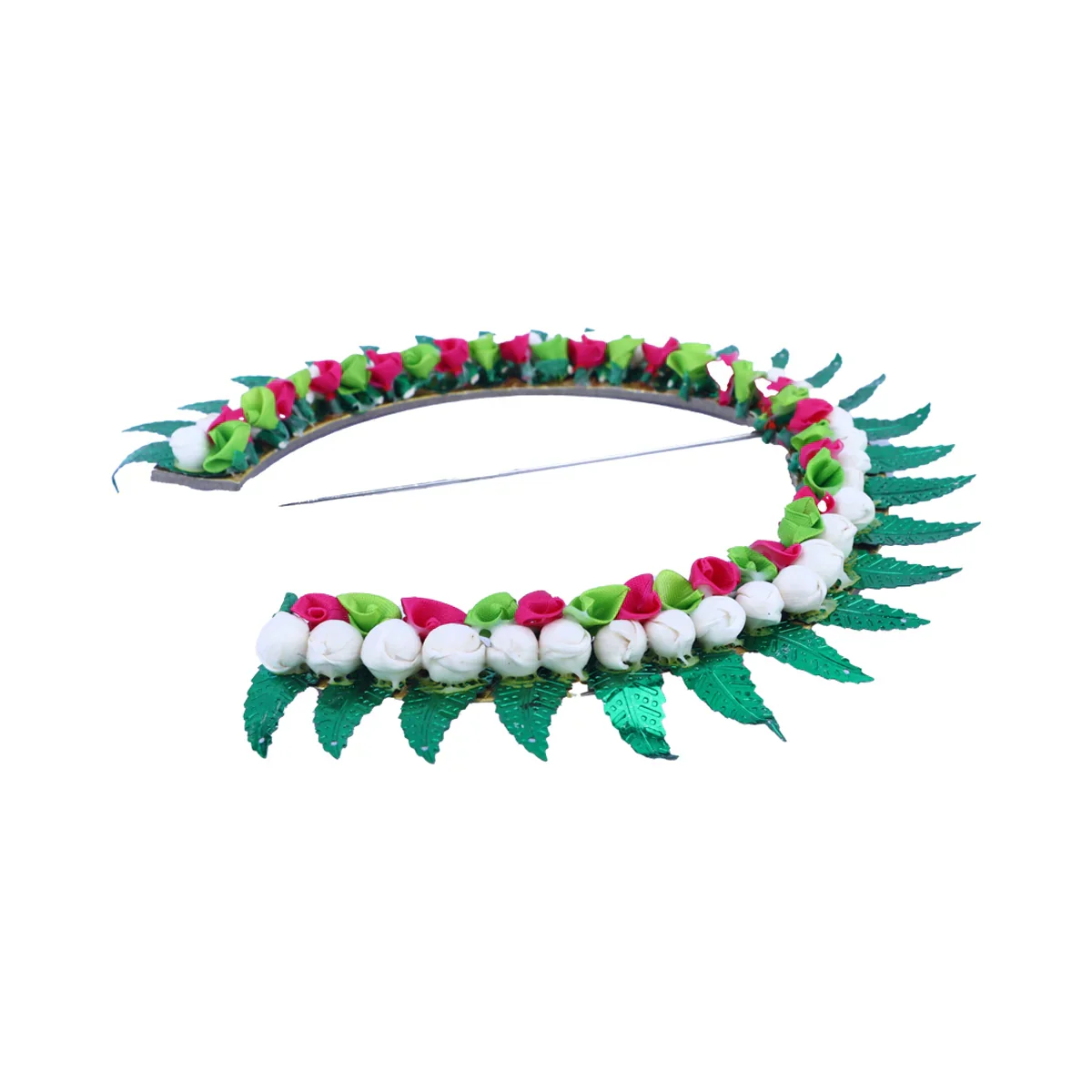 Malli Arch - 7 Inches | Artificial Flower Arch/ Hair Accessories for Deity Decor - Image 3