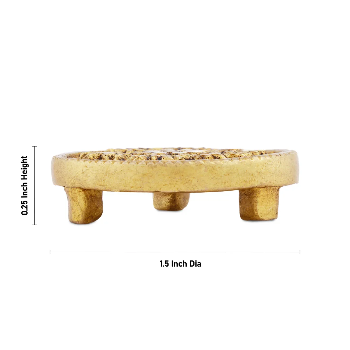 Manai Palagai - 0.25 x 1.5 Inches | Antique Brass Chowki/ Patla for Pooja/ 70 Gms Approx - Image 4