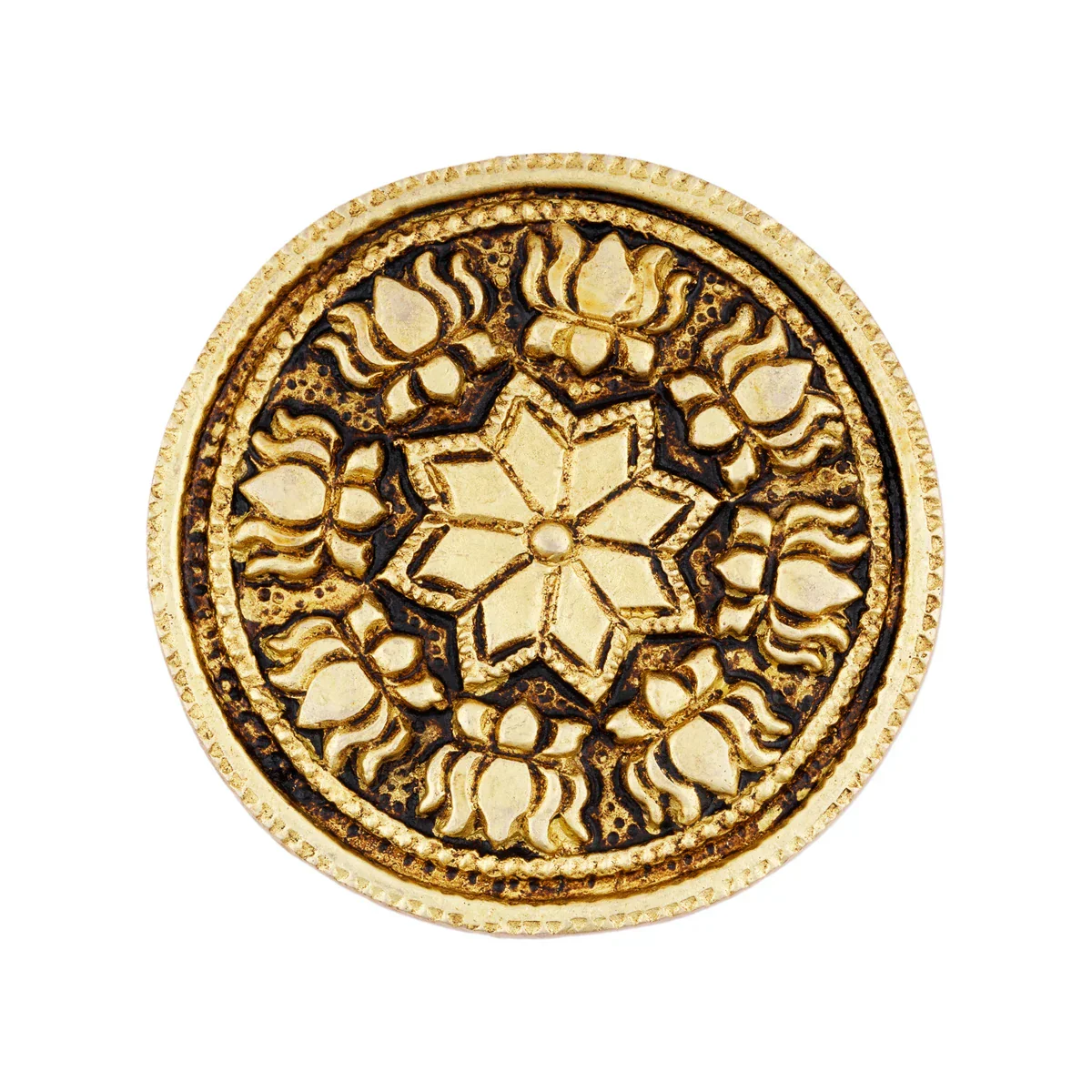 Manai Palagai - 0.5 x 3 Inches | Antique Brass Chowki/ Patla for Pooja/ 200 Gms Approx - Image 3