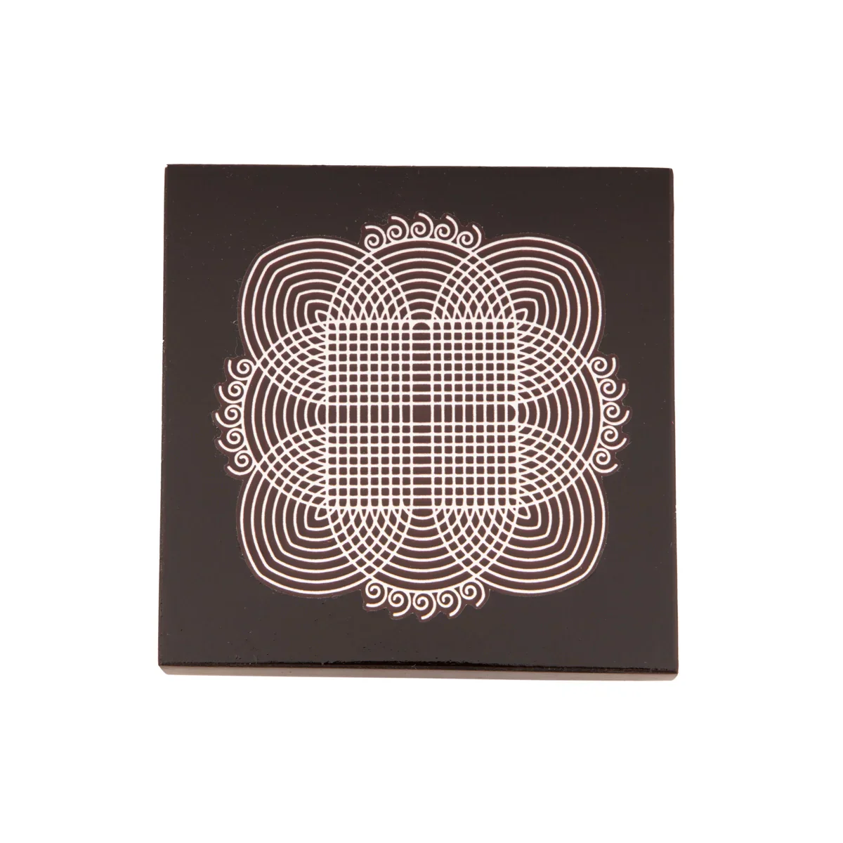 Manai Palagai - 1.25 x 3 x 3 Inches | Mata Ki Chowki/ Square Wooden Patla/ Rangoli Design Bajot for Pooja/ 60 Gms Approx - Image 2