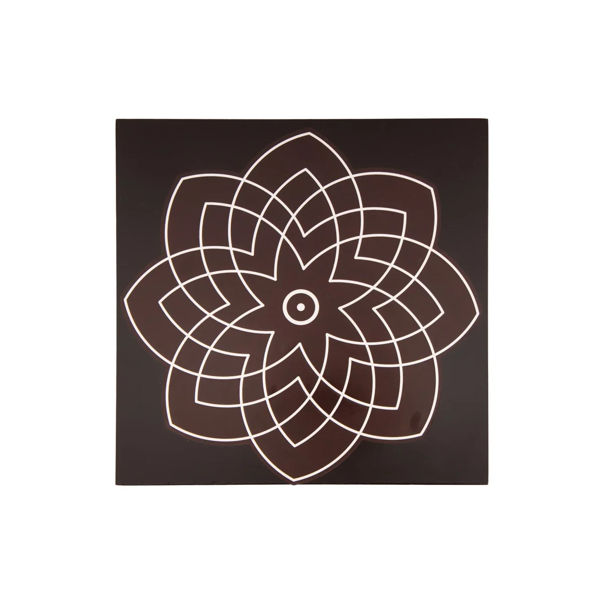 Manai Palagai - 1.5 x 8 x 8 Inches | Mata Ki Chowki/ Square Wooden Patla/ Rangoli Design Bajot for Pooja/ 315 Gms Approx - Image 2