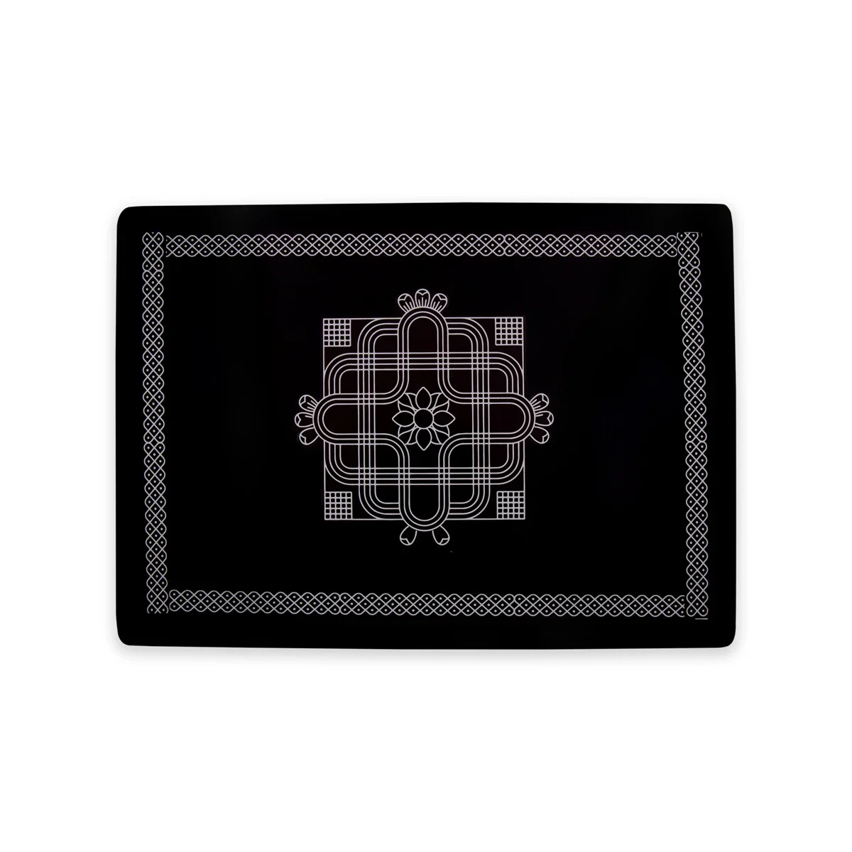 Manai Palagai - 3.5 x 21 x 15 Inches | Mata Ki Chowki/ Wooden Patla/ Rangoli Design Bajot for Pooja/ 2.950 Kgs - Image 4