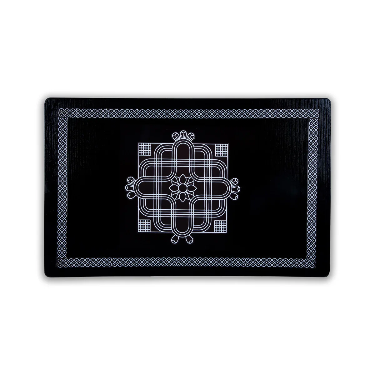 Manai Palagai - 3.5 x 24 x 15 Inches | Mata Ki Chowki/ Wooden Patla/ Rangoli Design Bajot for Pooja/ 3.750 Kgs - Image 5