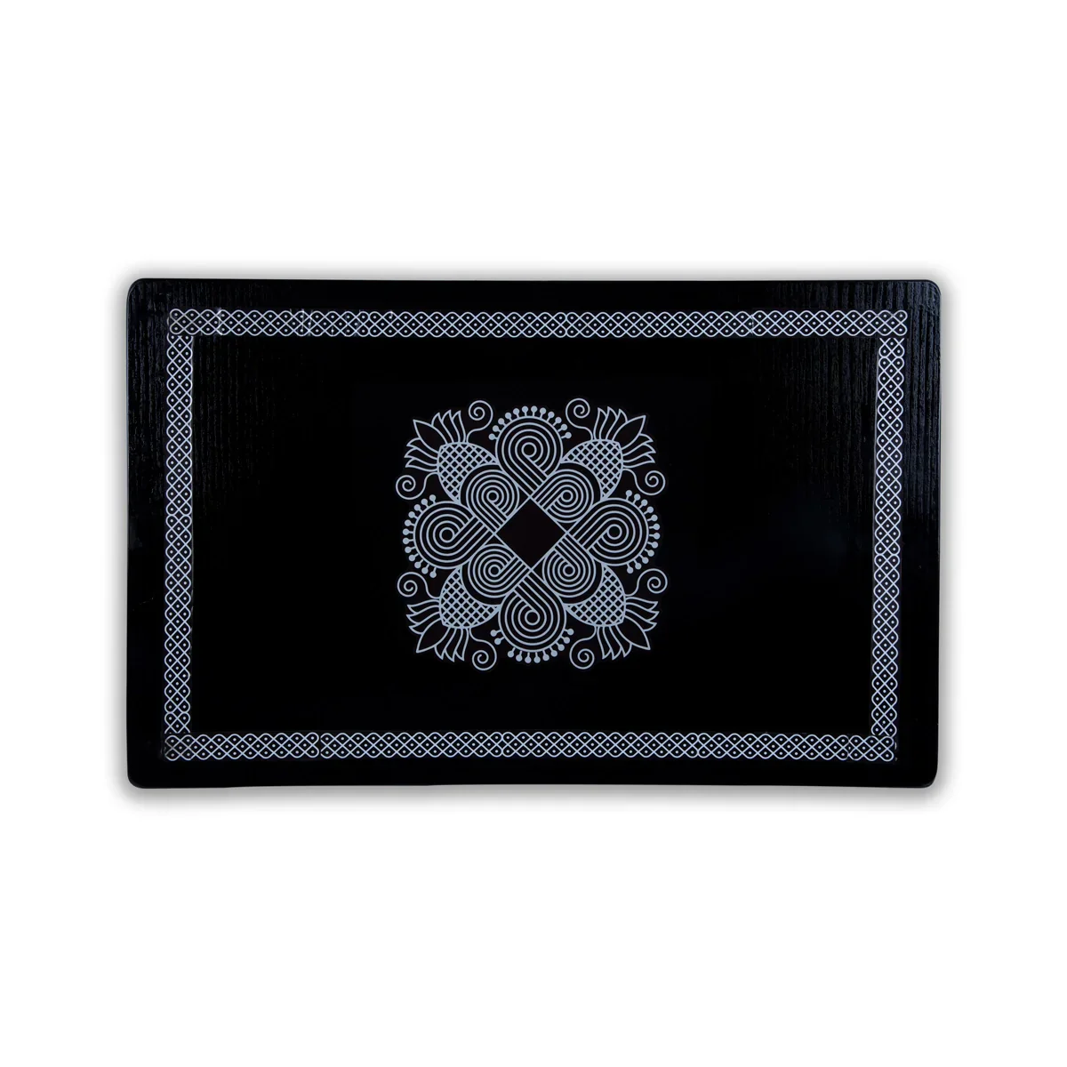 Manai Palagai - 3.5 x 24 x 15 Inches | Mata Ki Chowki/ Wooden Patla/ Rangoli Design Bajot for Pooja/ 3.750 Kgs - Image 6