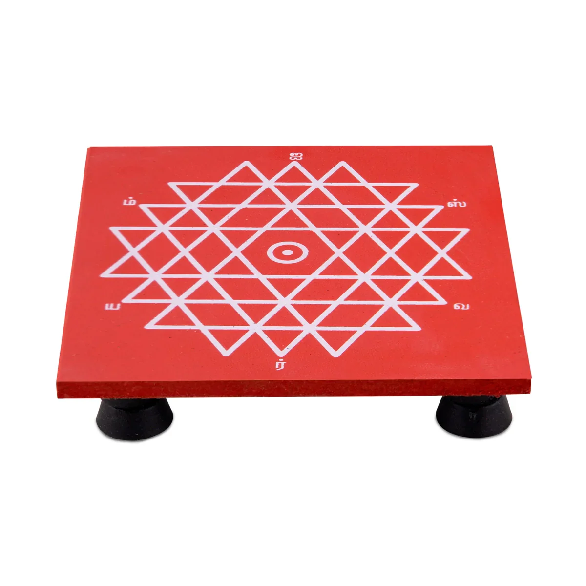 Manai Palagai with Leg - 4 x 4 Inches | Wooden Chowki/ Square Shape Patla for Pooja - Image 12