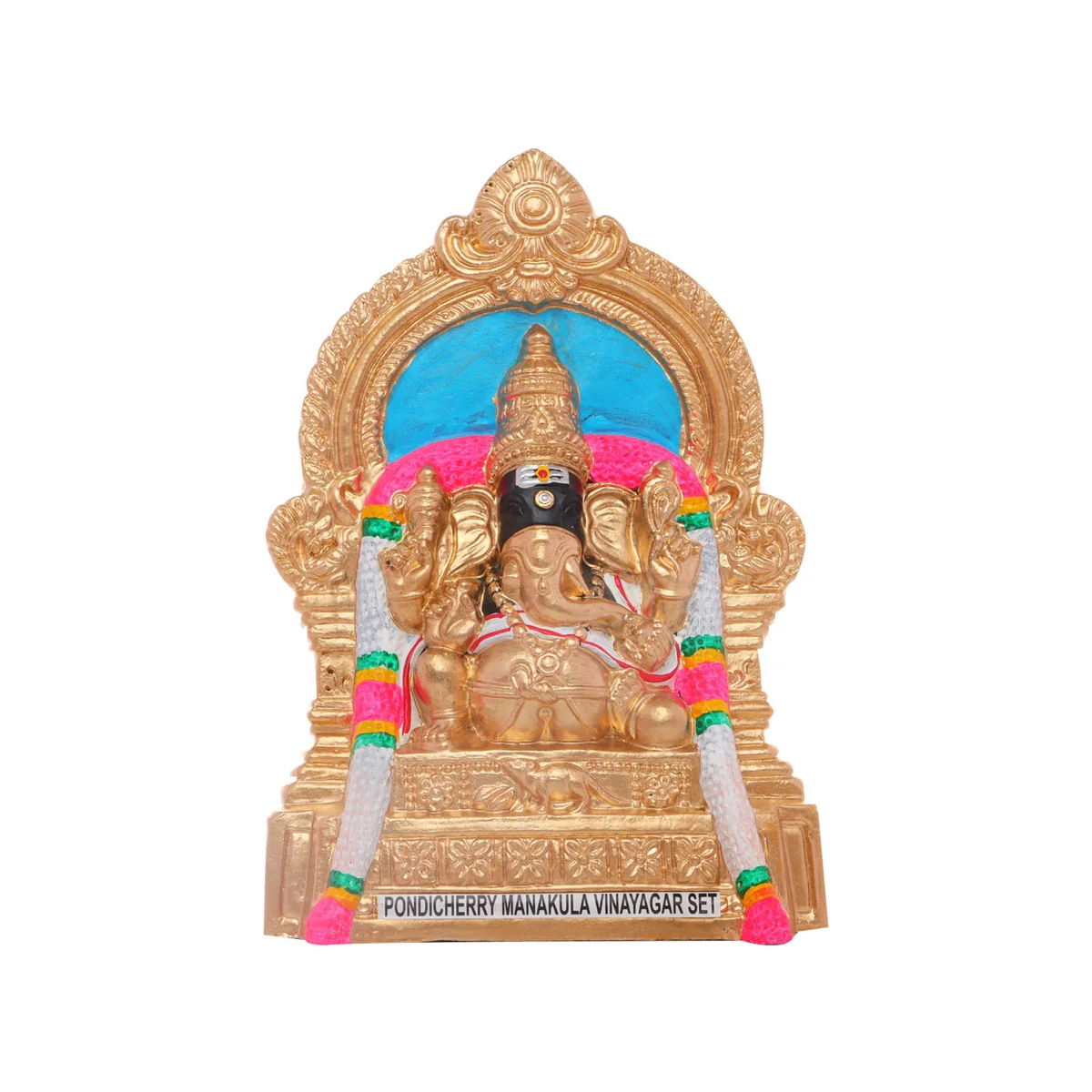 Manakula Vinayaka Idol Clay Golu Bommai Set- 10 X 7.5 Inches | Navaratri Golu Gombe/Giri Golu Doll/Navratri Decor - Image 4