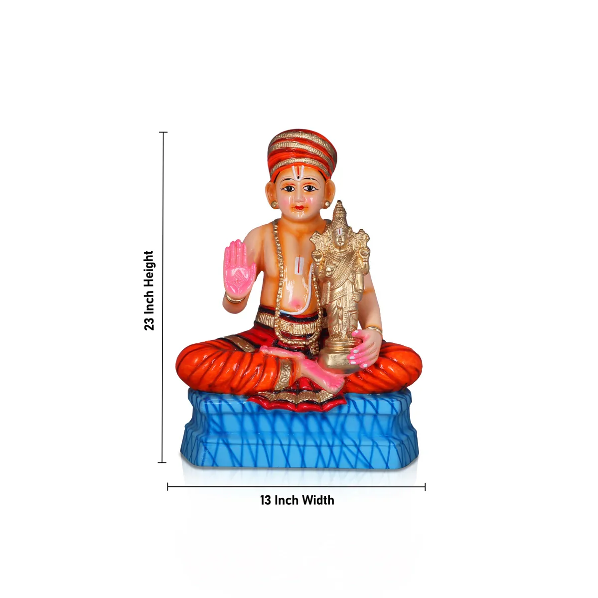 Manavala Mamunigal Paper Mache Golu Bommai - 23 Inches | Giri Golu Doll/ Navaratri Golu Bomma/Gombe/Bommai - Image 5