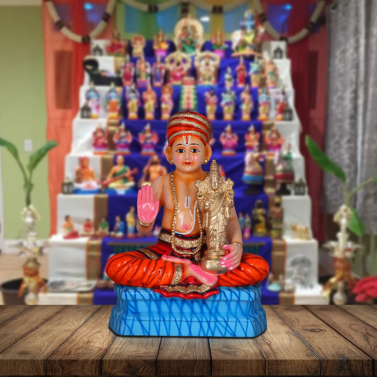 Manavala Mamunigal Paper Mache Golu Bommai - 23 Inches | Giri Golu Doll/ Navaratri Golu Bomma/Gombe/Bommai - Image 6