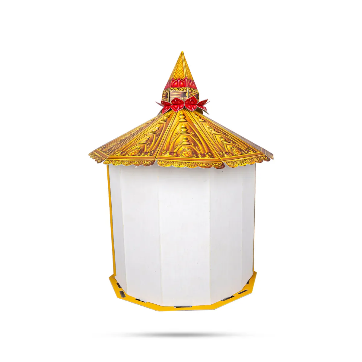 Pooja Mandir Set-26 Inches | Suvarna Makhar Design Paper Mandir/Eco Friendly Puja Mandapam for Ganpati Decoration - Image 2