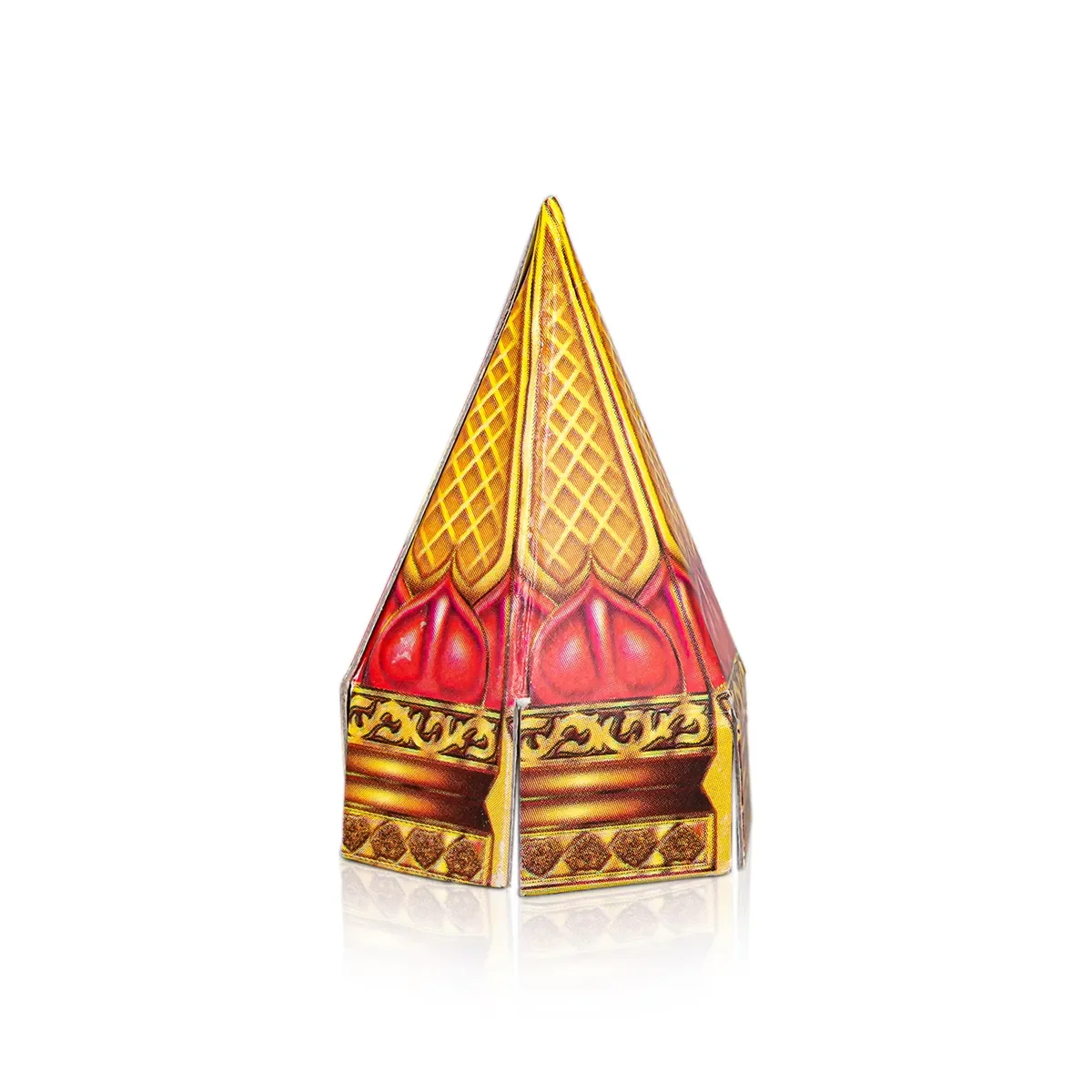 Pooja Mandir Set-26 Inches | Suvarna Makhar Design Paper Mandir/Eco Friendly Puja Mandapam for Ganpati Decoration - Image 5