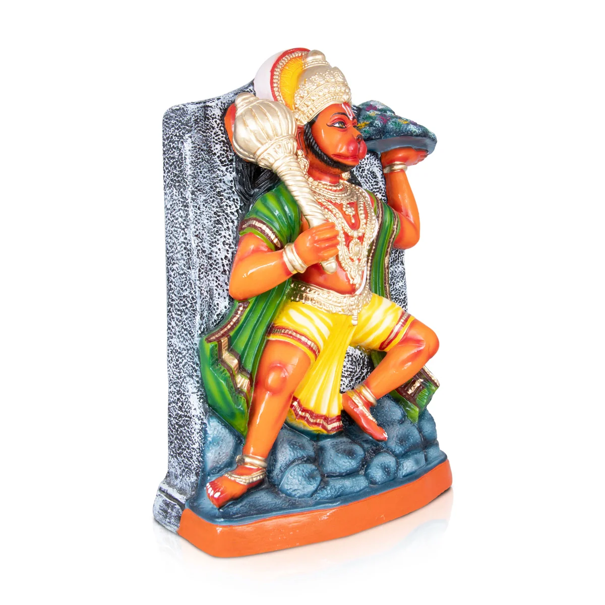 Mandir Hanuman Paper Mache Golu Bommai - 19 x 10 Inches | Giri Golu Doll/ Navaratri Golu Bomma/Gombe/Bommai - Image 2