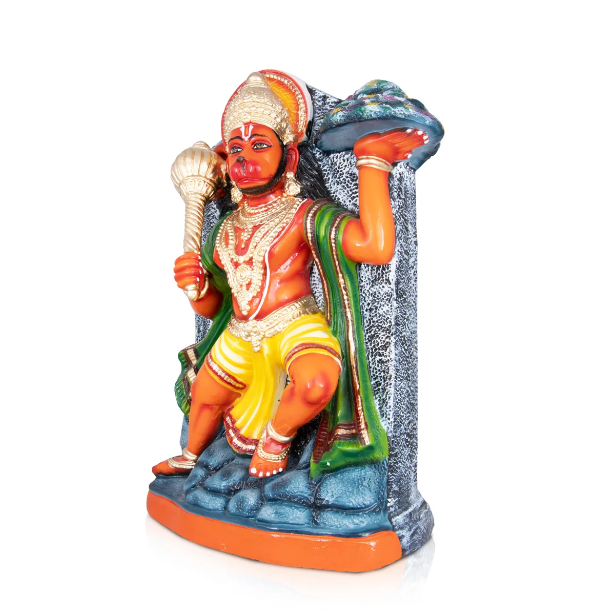 Mandir Hanuman Paper Mache Golu Bommai - 19 x 10 Inches | Giri Golu Doll/ Navaratri Golu Bomma/Gombe/Bommai - Image 3