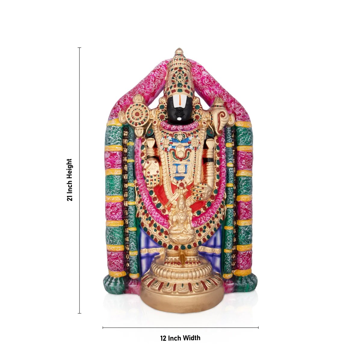 Mangalasa Perumal Paper Mache Golu Bommai - 21 x 12 Inches | Giri Golu Doll/ Navaratri Golu Bomma/Gombe/Bommai - Image 2