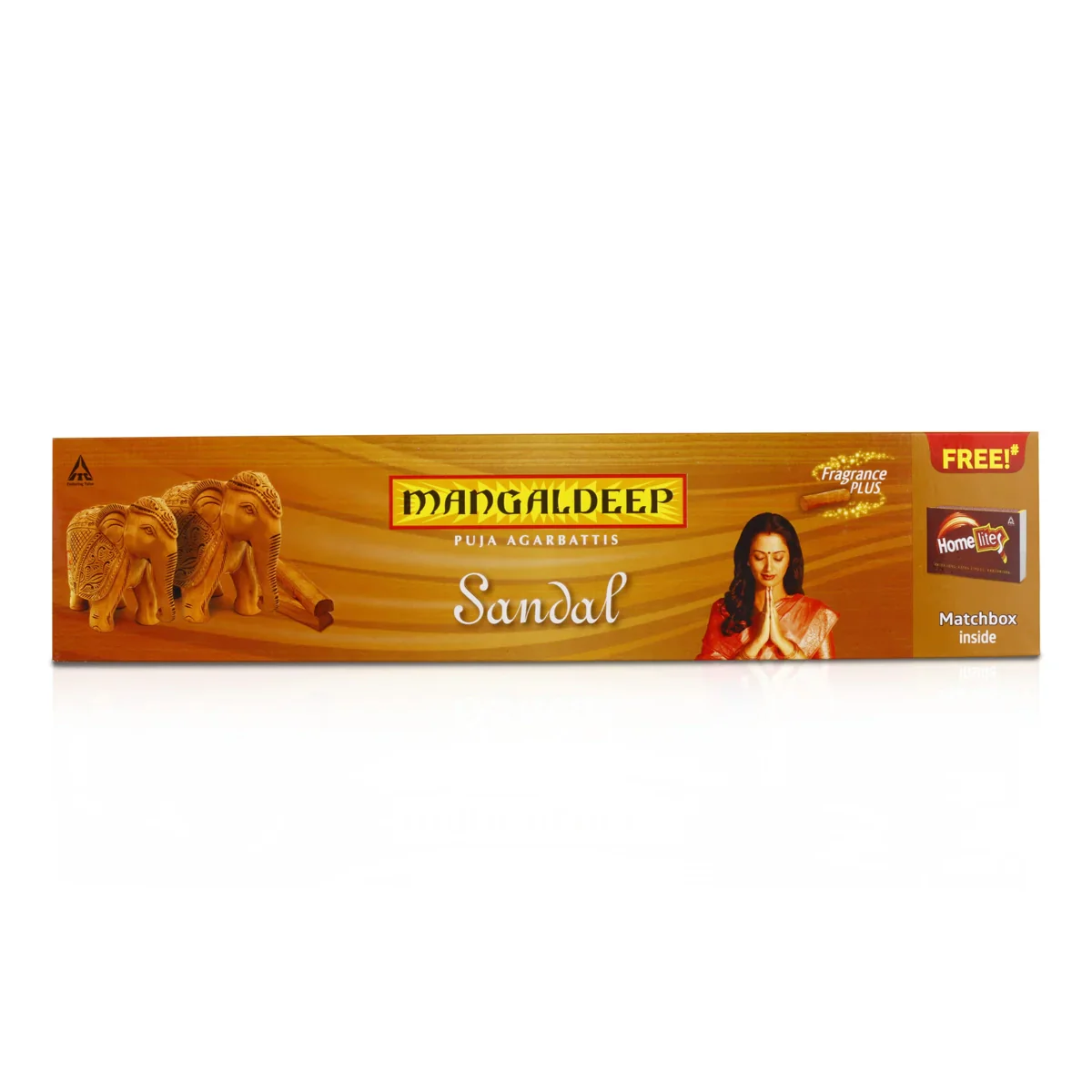 Mangaldeep Sandalwood Puja Agarbatti - 76 Sticks | Incense Sticks/ Agarbathi for Pooja