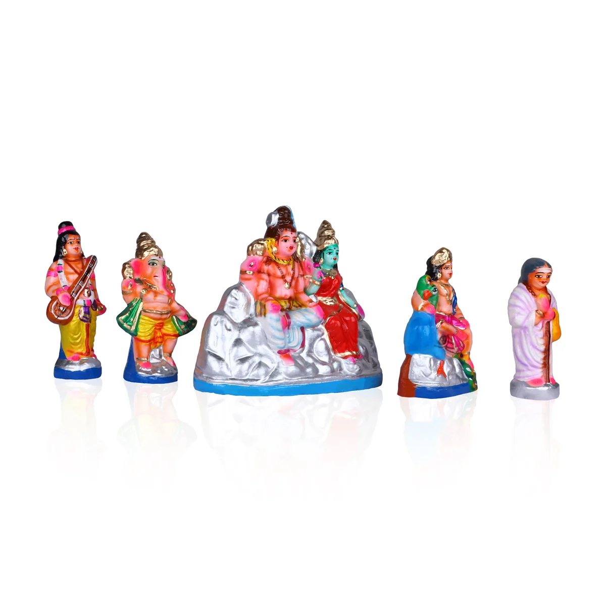 Mangani Thiruvilaiyadal Clay Golu Bommai Set - 8 x 9 Inches | Giri Golu Doll/ Navaratri Golu Bomma/Gombe - Image 2