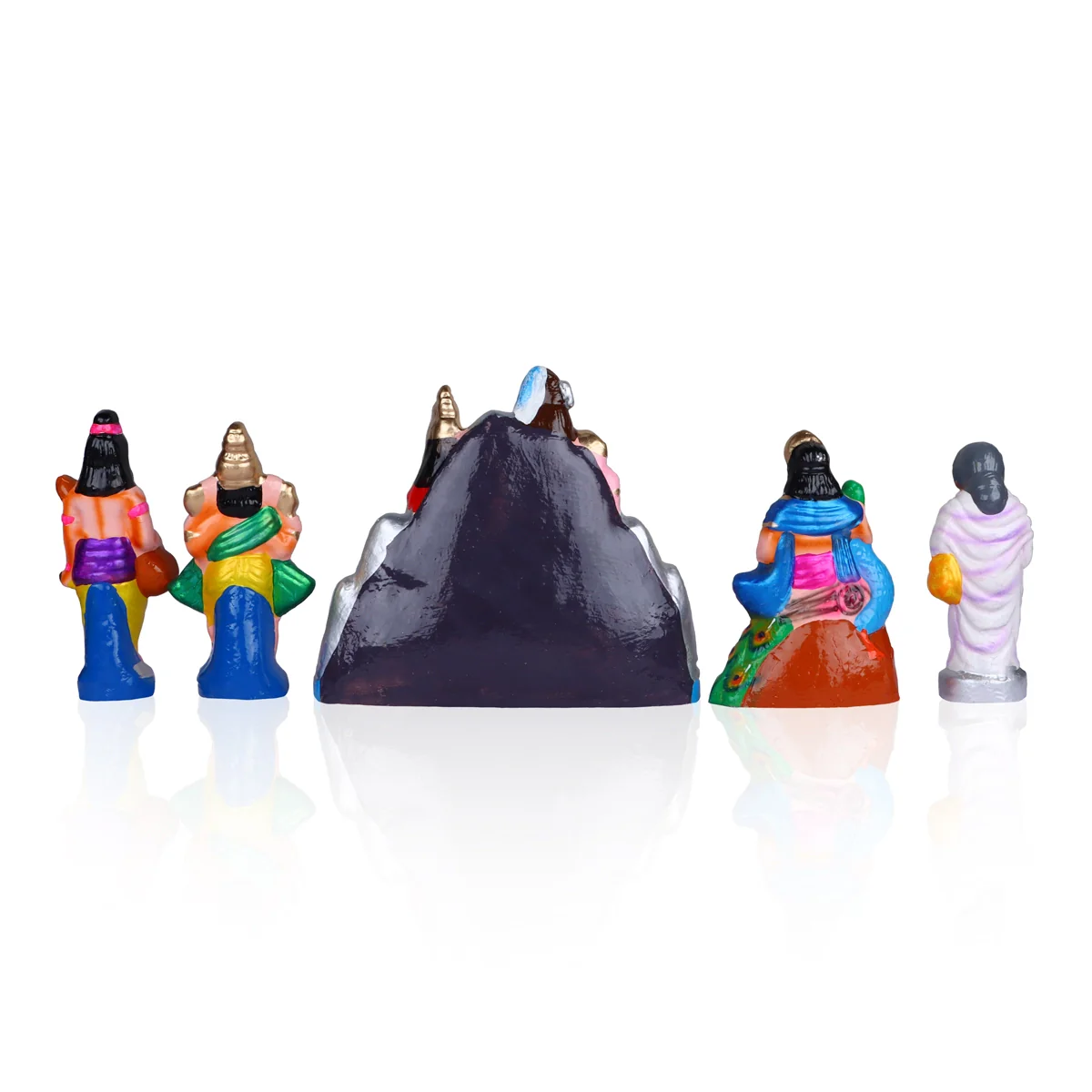 Mangani Thiruvilaiyadal Clay Golu Bommai Set - 8 x 9 Inches | Giri Golu Doll/ Navaratri Golu Bomma/Gombe - Image 4