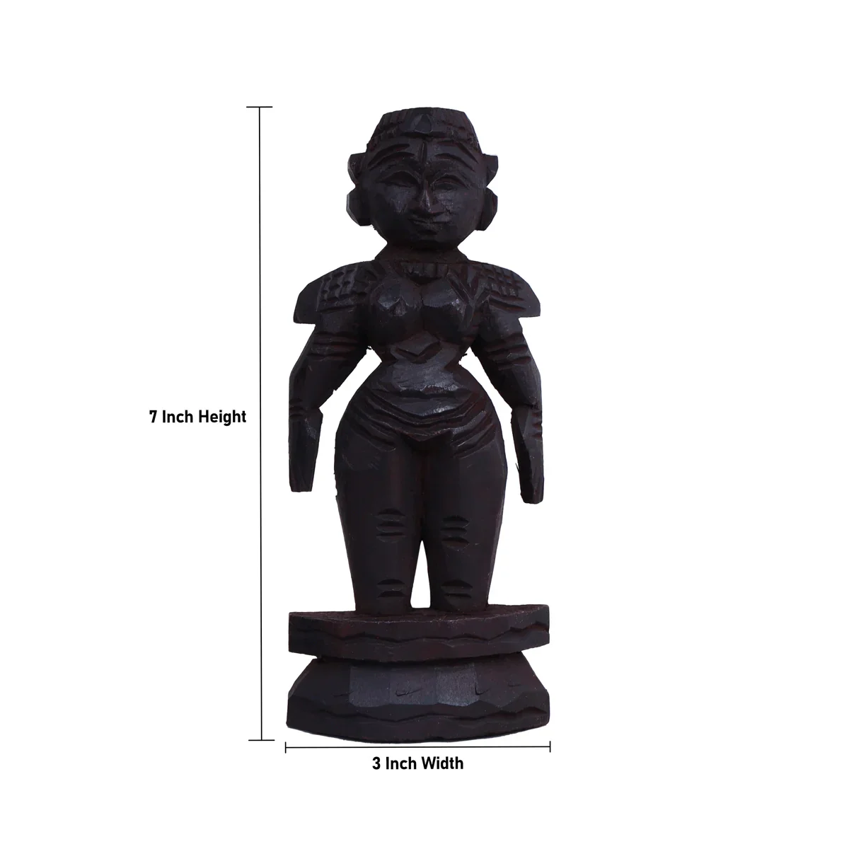 Marapachi Bommai Pair - 7 x 3 Inches | Giri Golu Statue/ Marapachi Doll/ Wooden Statue for Marriage - Image 5