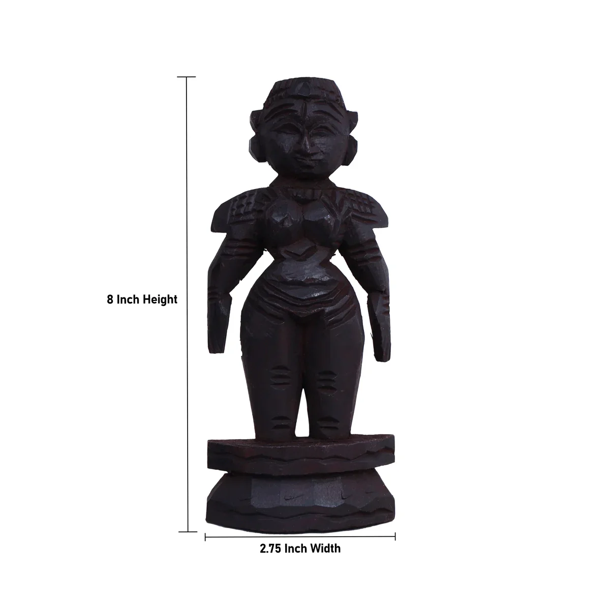 Marapachi Bommai Pair - 8 x 2.75 Inches | Giri Golu Statue/ Marapachi Doll/ Wooden Statue for Marriage - Image 5