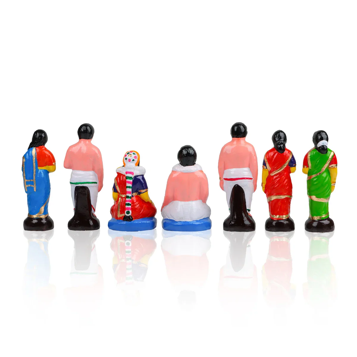 Marriage Clay Golu Bommai Set - 13 x 11 Inches | Giri Golu Doll/ Navaratri Golu Bomma/Gombe/Bommai - Image 12