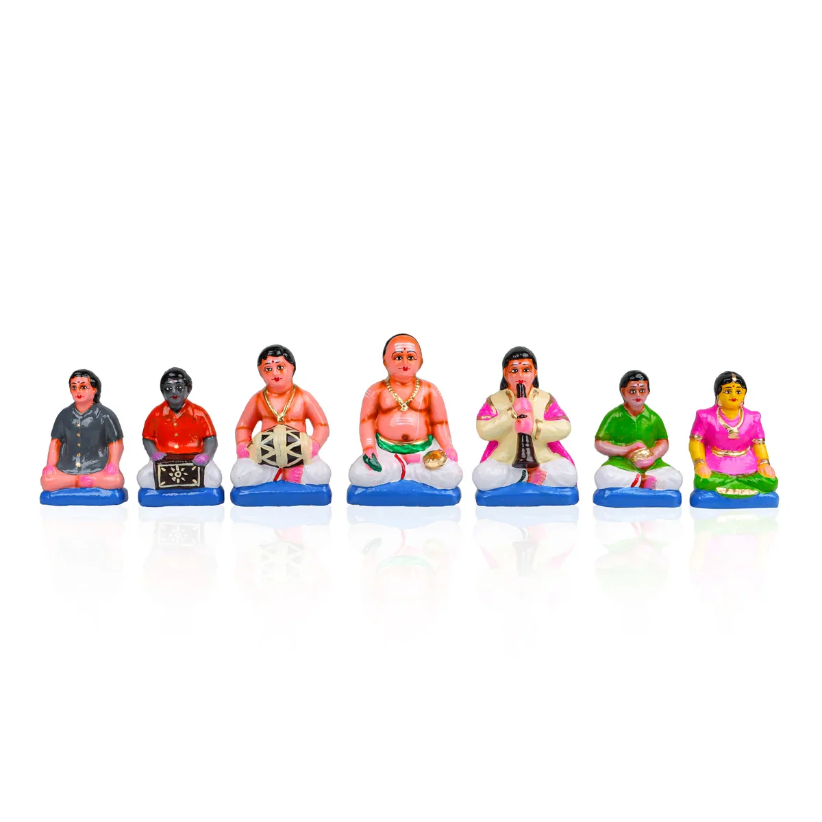 Marriage Clay Golu Bommai Set - 13 x 11 Inches | Giri Golu Doll/ Navaratri Golu Bomma/Gombe/Bommai - Image 2