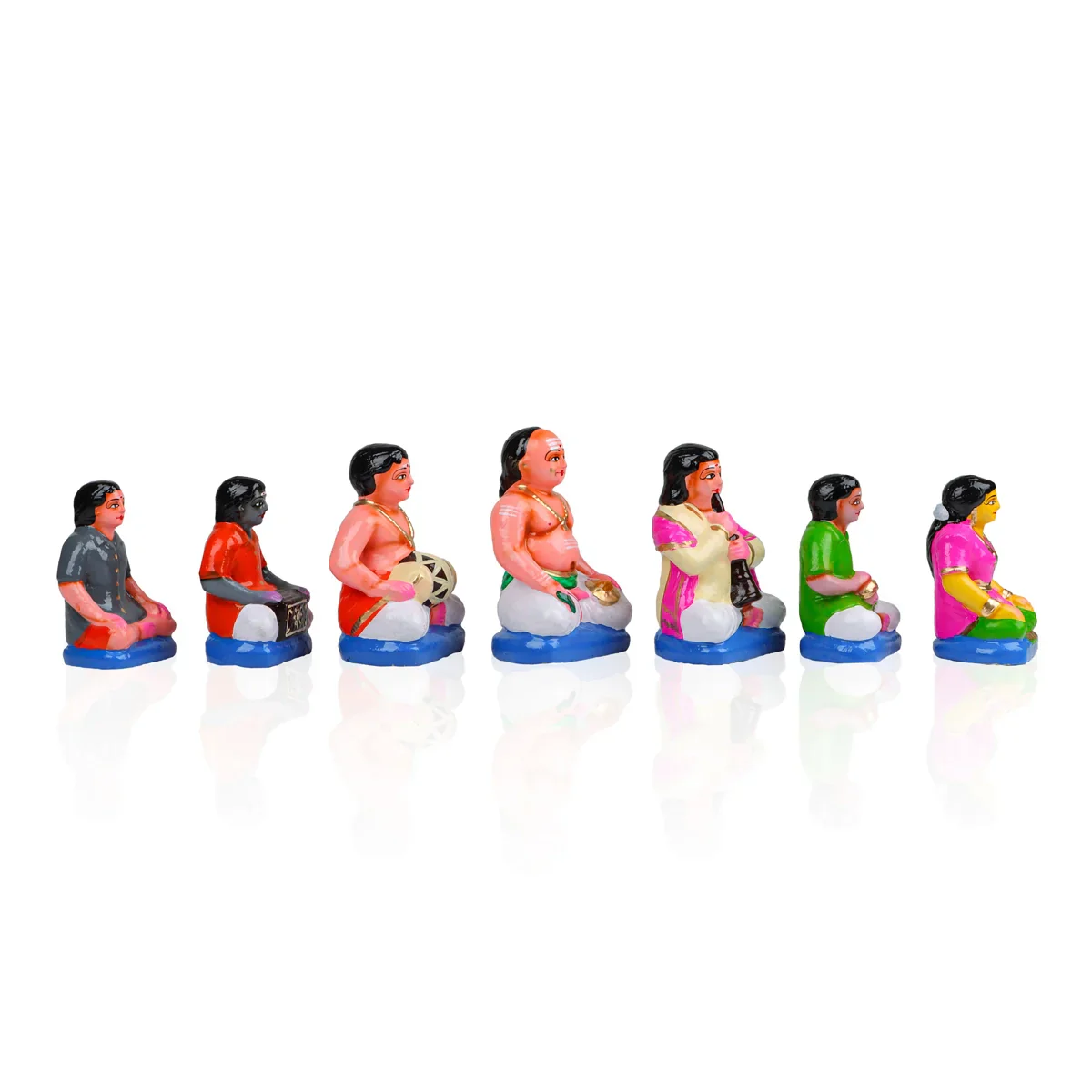 Marriage Clay Golu Bommai Set - 13 x 11 Inches | Giri Golu Doll/ Navaratri Golu Bomma/Gombe/Bommai - Image 3