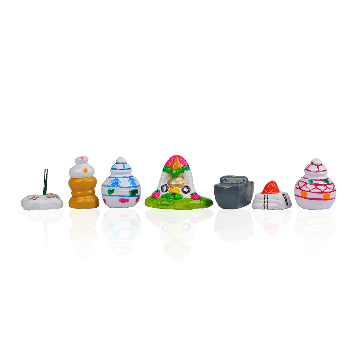 Marriage Clay Golu Bommai Set - 13 x 11 Inches | Giri Golu Doll/ Navaratri Golu Bomma/Gombe/Bommai - Image 5