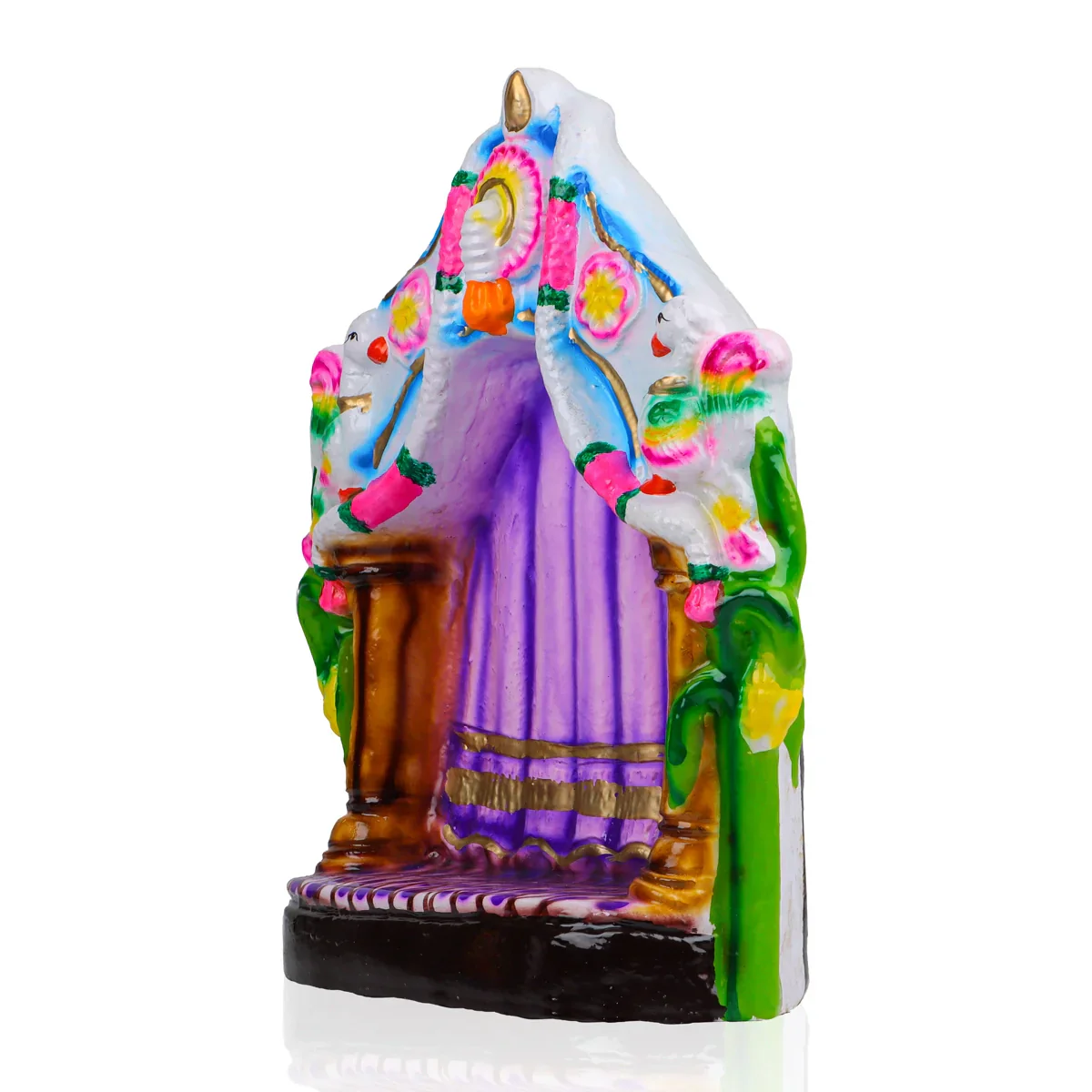 Marriage Clay Golu Bommai Set - 13 x 11 Inches | Giri Golu Doll/ Navaratri Golu Bomma/Gombe/Bommai - Image 8