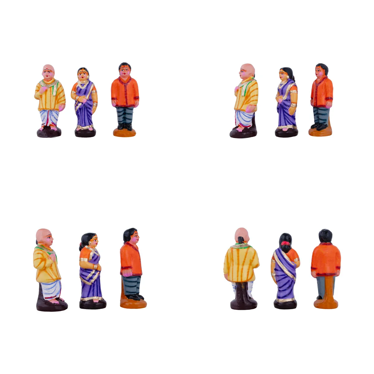 Marriage Clay Golu Bommai Set - 13 x 13 Inches | Giri Golu Doll/ Navaratri Golu Bomma/ Gombe/ Bommai - Image 5