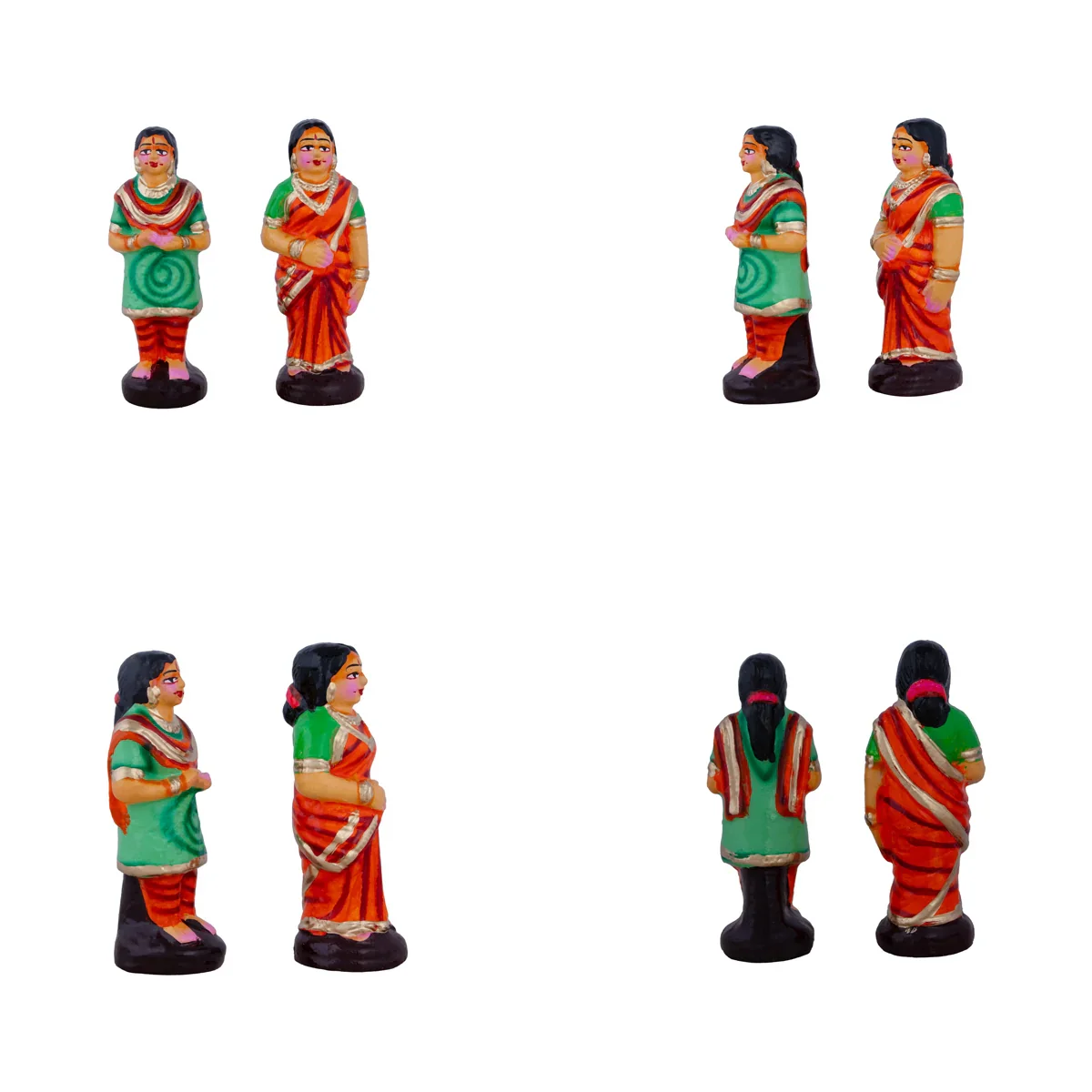 Marriage Clay Golu Bommai Set - 13 x 13 Inches | Giri Golu Doll/ Navaratri Golu Bomma/ Gombe/ Bommai - Image 7