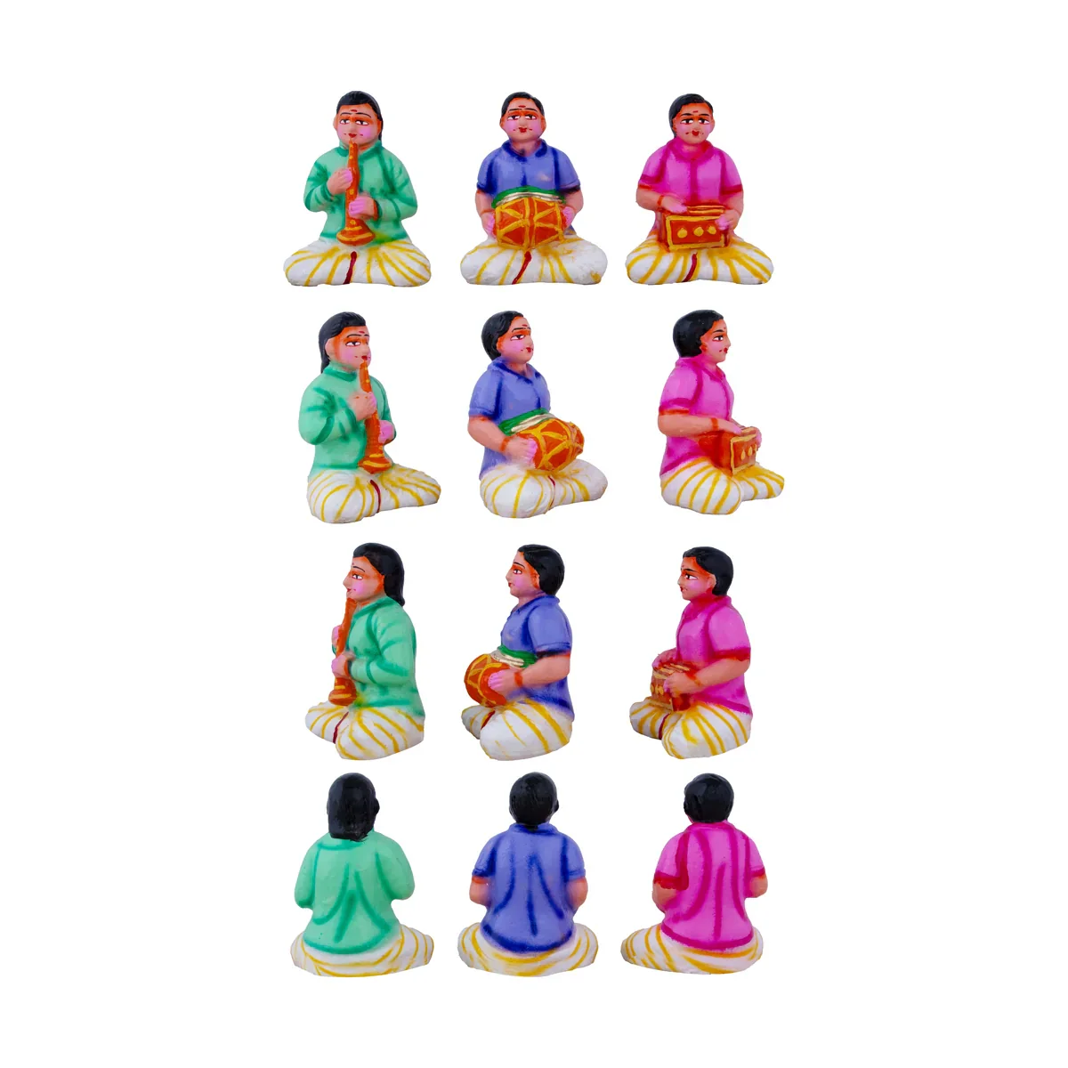 Marriage Clay Golu Bommai Set - 13 x 13 Inches | Giri Golu Doll/ Navaratri Golu Bomma/ Gombe/ Bommai - Image 8