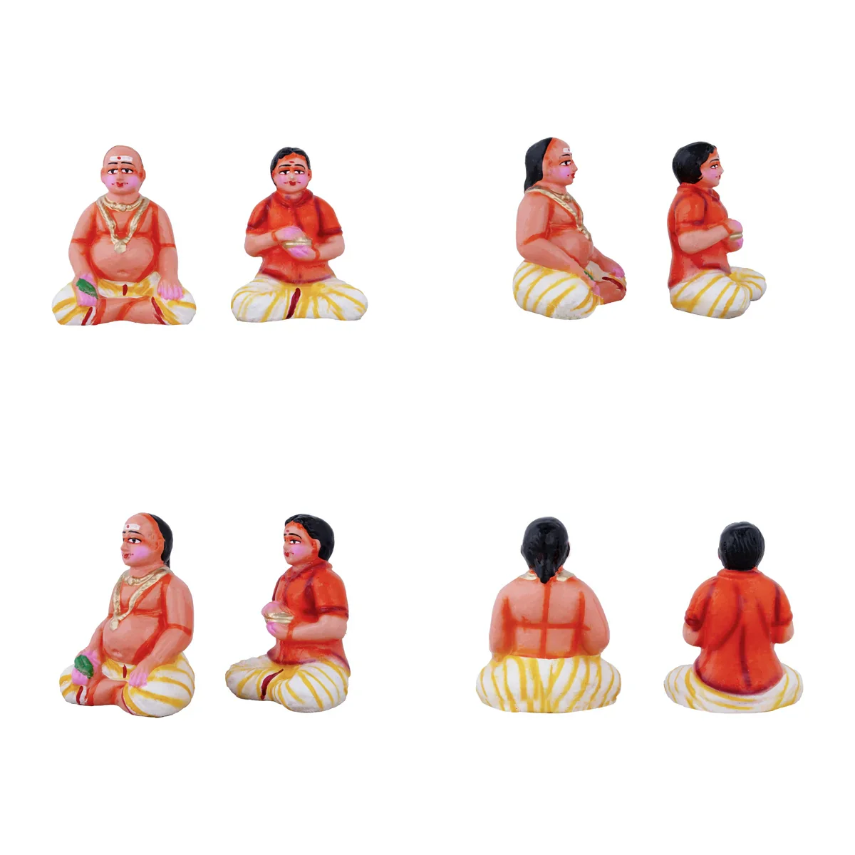 Marriage Clay Golu Bommai Set - 13 x 13 Inches | Giri Golu Doll/ Navaratri Golu Bomma/ Gombe/ Bommai - Image 9