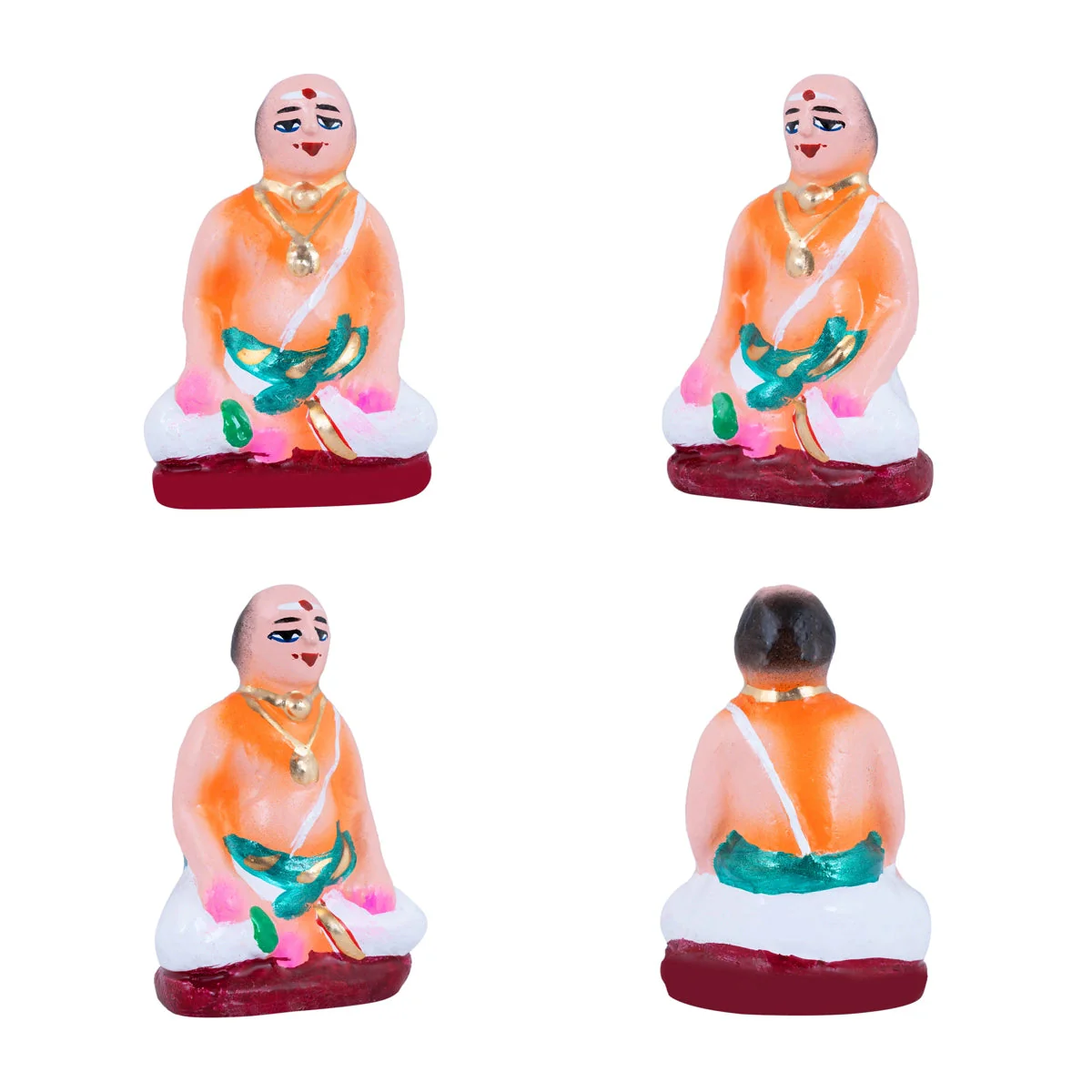 Marriage Clay Golu Bommai Set - 4.5 X 1.5 Inches | Navaratri Gombe/ Giri Golu Doll/ Navratri Decor - Image 10