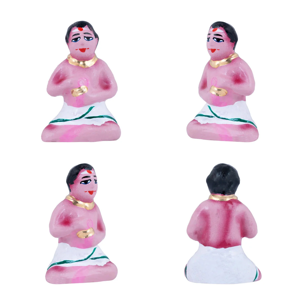 Marriage Clay Golu Bommai Set - 4.5 X 1.5 Inches | Navaratri Gombe/ Giri Golu Doll/ Navratri Decor - Image 15